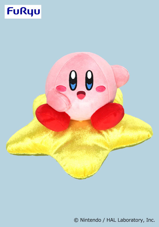 Peluche - Kirby of the Stars - Kirby Assis Sur la Warp Star 8"