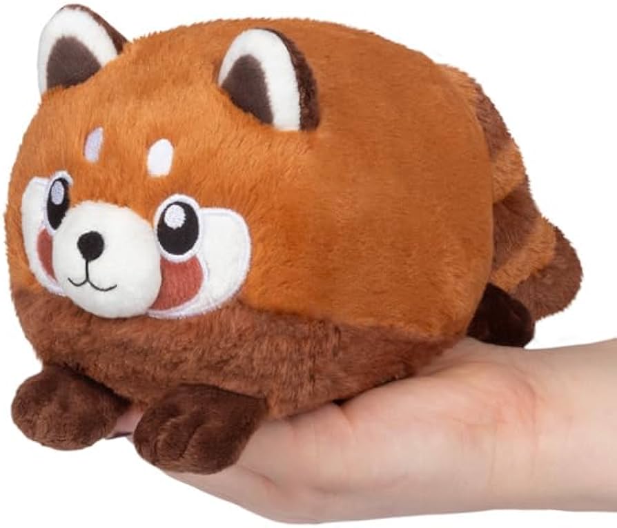 Peluche - Squishable - Snugglemi Snackers Bébé Panda Rouge 6"