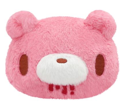 Pochette - Gloomy the Naughty Grizzly - Visage de Gloomy Bear Rose en Peluche