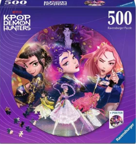 Casse-tête - Kpop Demon Hunters - Rumi, Zoey et Mira Circulaire 500 Pièces