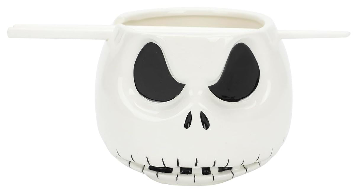 Bol - Disney The Nightmare Before Christmas - Visage de Jack Skellington pour Ramen avec Baguettes
