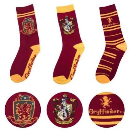 Chaussettes - Harry Potter - Ensemble Gryffondor Paquet de 3 Paires Crew