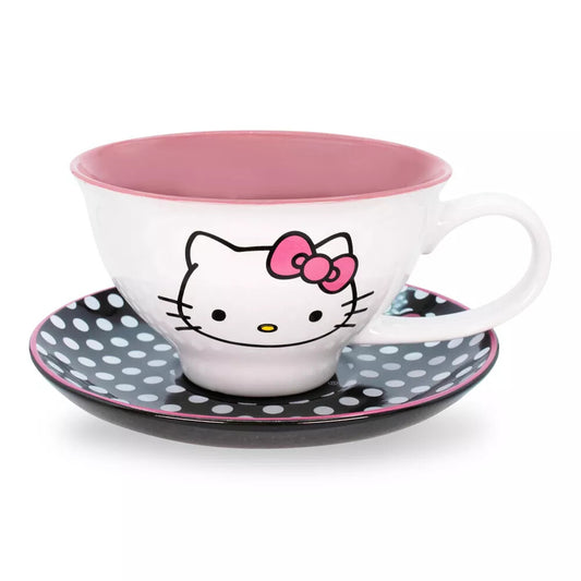 Tasse - Sanrio - Hello Kitty Ensemble pour le Thé avec Soucoupe 12oz