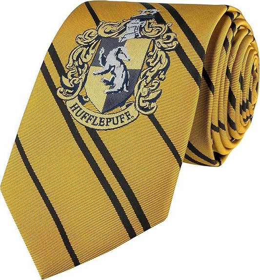 Cravate - Harry Potter - Emblème de Poufsouffle avec Bandes Accents Noire Cinéreplica