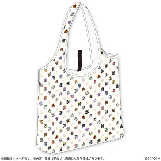 Sac Réutilisable - Monster Hunter Wilds - Icônes de Monstres Blanc