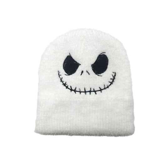 Tuque - Disney The Nightmare Before Christmas - Visage de Jack Textute Fuzzy Blanche