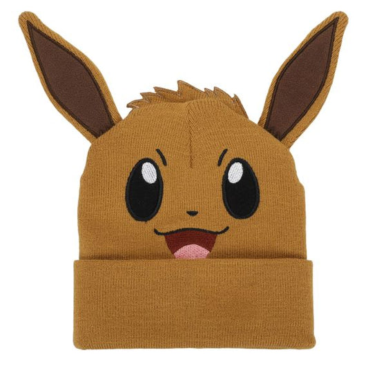Tuque - Pokémon - Visage de Eevee et Oreilles 3D Brune