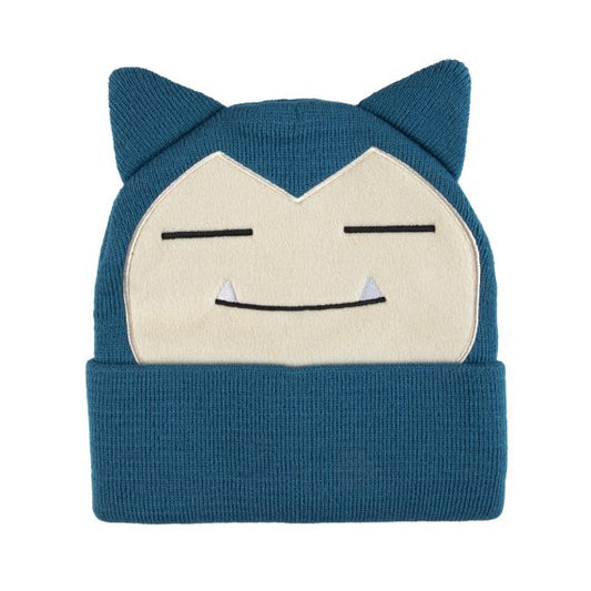 Tuque - Pokémon - Visage de Snorlax en 3D avec Oreilles Verte