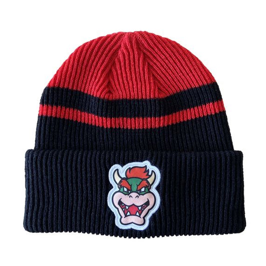Tuque - Super Mario - Patch de Bowser Rouge et Noire