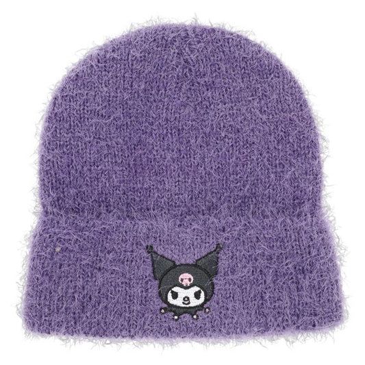 Tuque - Sanrio Kuromi - Visage de Kuromi Mauve Fuzzy