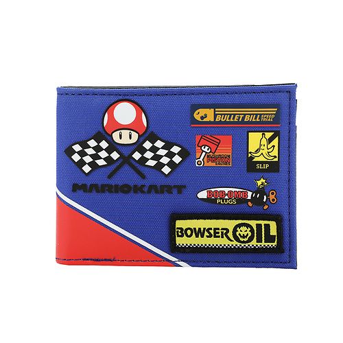 Portefeuille - Nintendo Mario Kart - M de Mario et Sponsor en Faux Cuir
