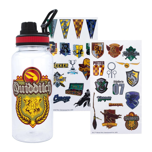 Bouteille de voyage - Harry Potter - Quidditch et Ensemble d'Autocollants