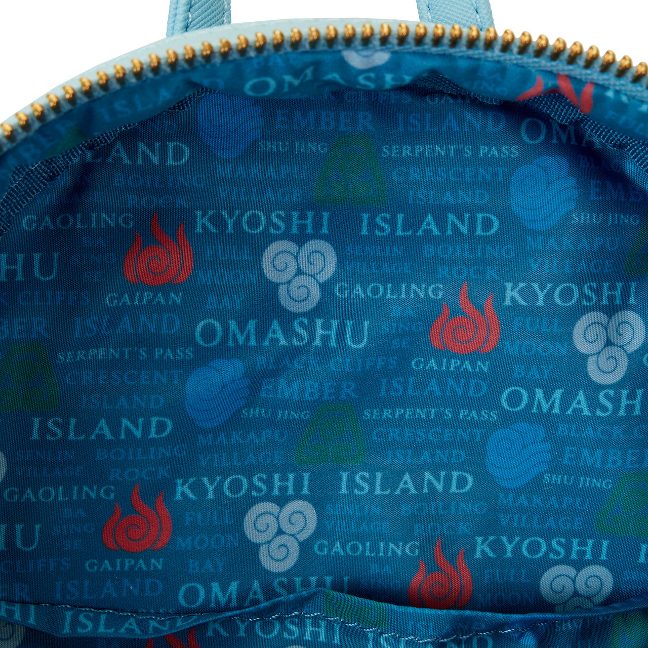 Mini Backpack - Avatar the Last Airbender - Blue Faux Leather World Map *CLEARANCE*