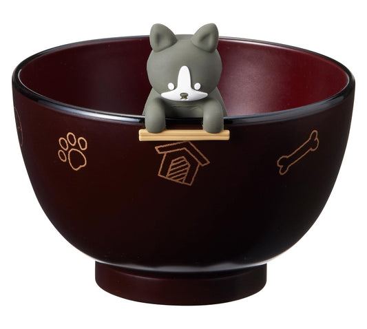 Bol - Ishidashiru - Bouledogue Français Ensemble avec Support à Baguettes *Liquidation*