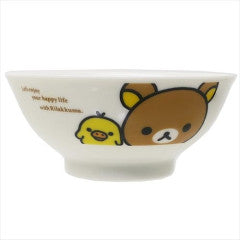 Bowl - Rilakkuma - Rilakkuma Korilakkuma and Kiiroitori Happy Life for Rice 220ml *Clearance*