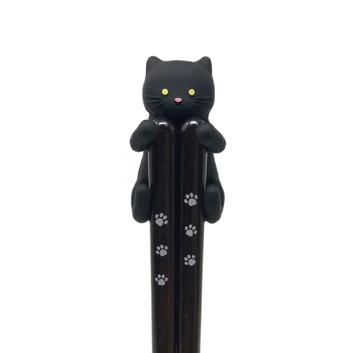 Chopsticks - Dakoneko - Kuroneko Black Cat with Holder