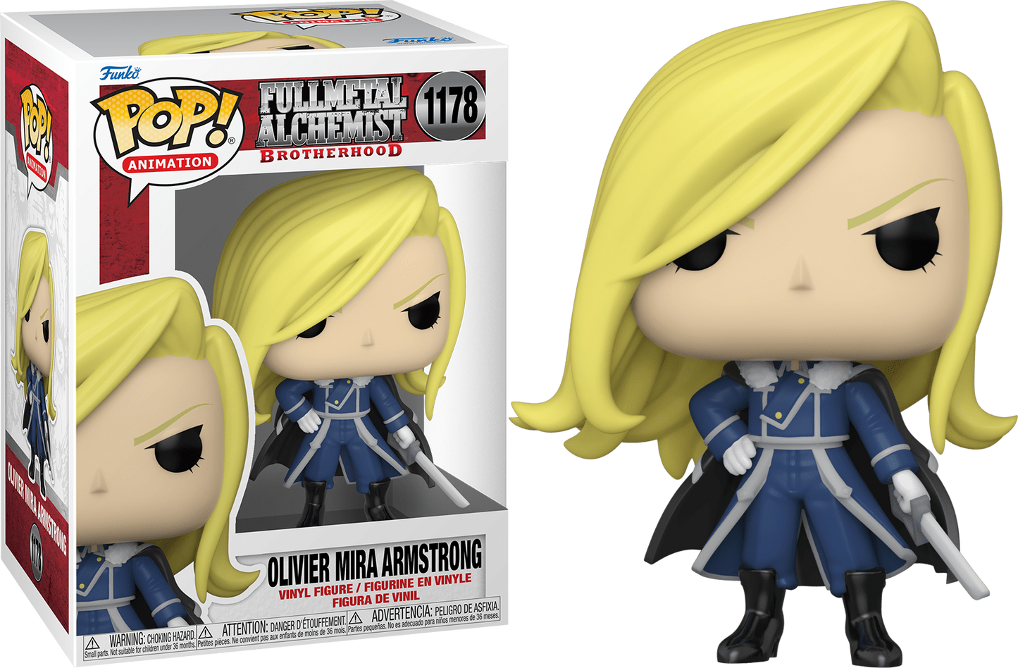 Funko Pop! Animation - Fullmetal Alchemist Brotherhood - Olivier Mira Armstrong with Sword *CLEARANCE*