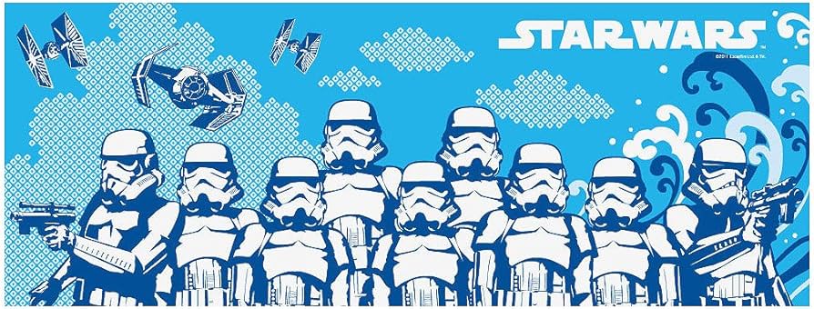 Hand Towel - Star Wars Tenugui - Storm Troopers and Tie-Fighters Blue