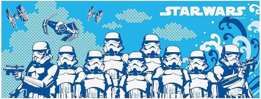 Essuie-mains - Tenugui Star Wars - Storm Troopers et Tie-Fighters Bleu