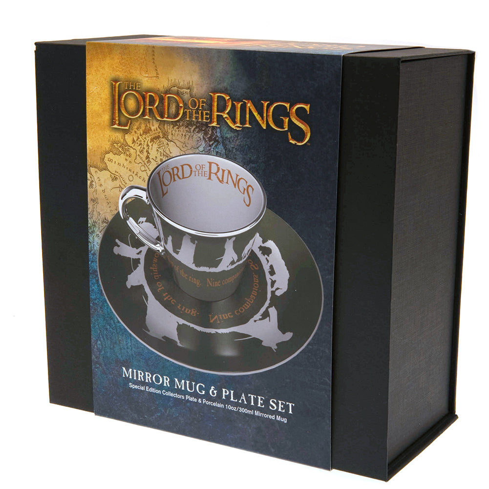 Tasse - Lord of the Rings - Ensemble Cadeau avec Tasse Mirroir et Assiette 10oz