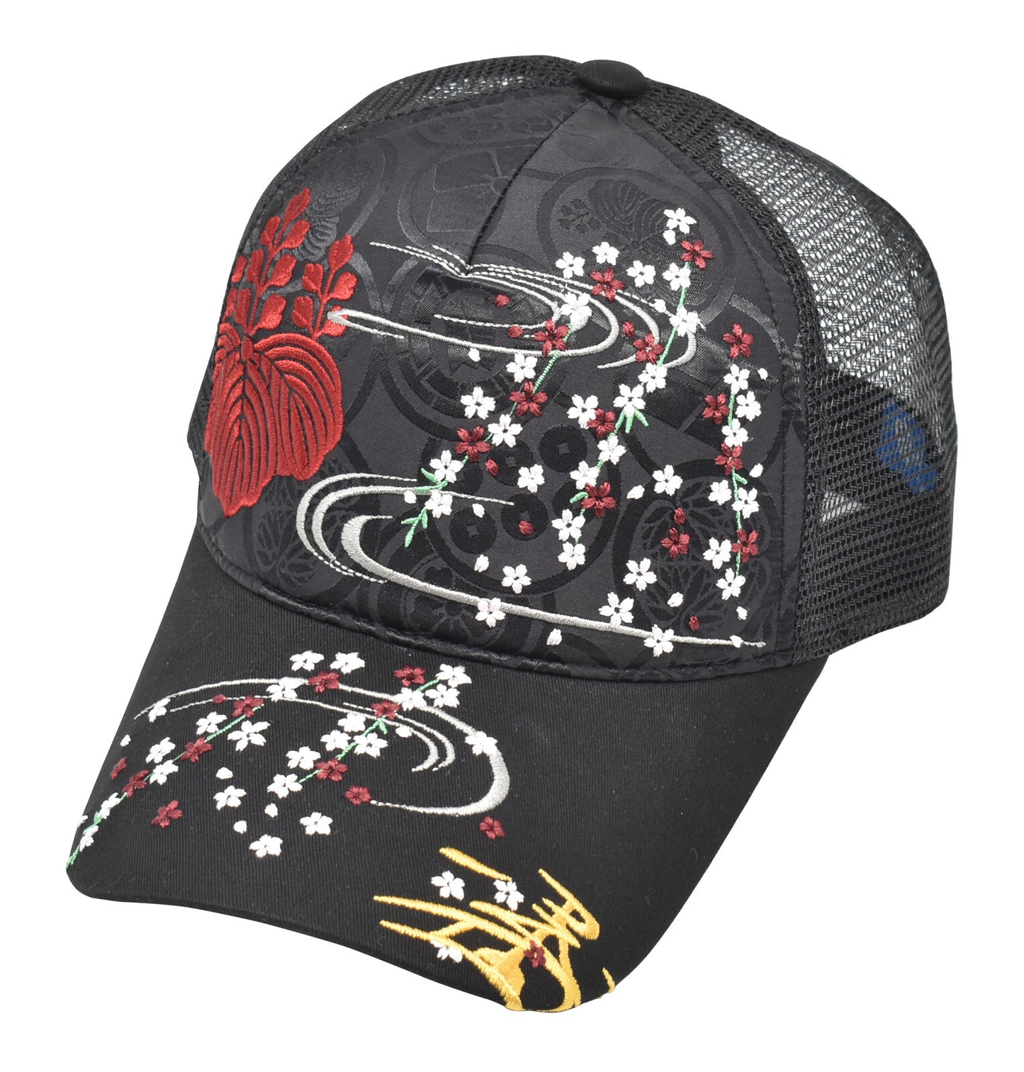 chez-rhox-geek-stop-baseball-cap-ripple-Toyotomi-Hideyoshi-trucker-embroidered-black.jpg