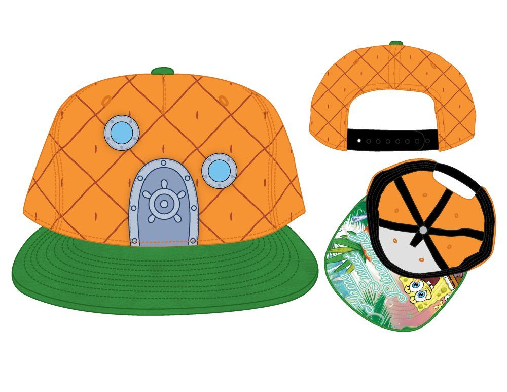 chez-rhox-geek-stop-cap-nickelodeon-spongebob-squarepants-pineapple-home-snapback-yellow-and-green.jpg
