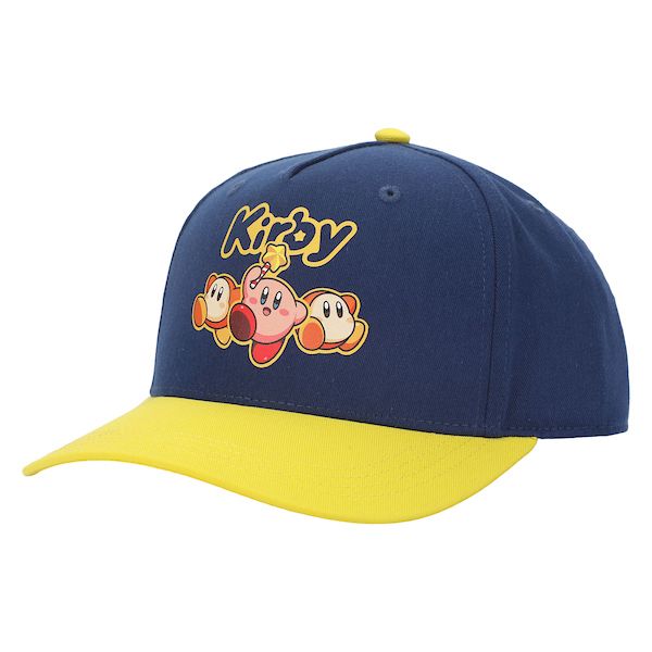 chez-rhox-geek-stop-cap-nintendo-kirby-kirby-holding-star-rod-with-two-waddle-dee-youth-size-blue-yellow-snapback.jpg
