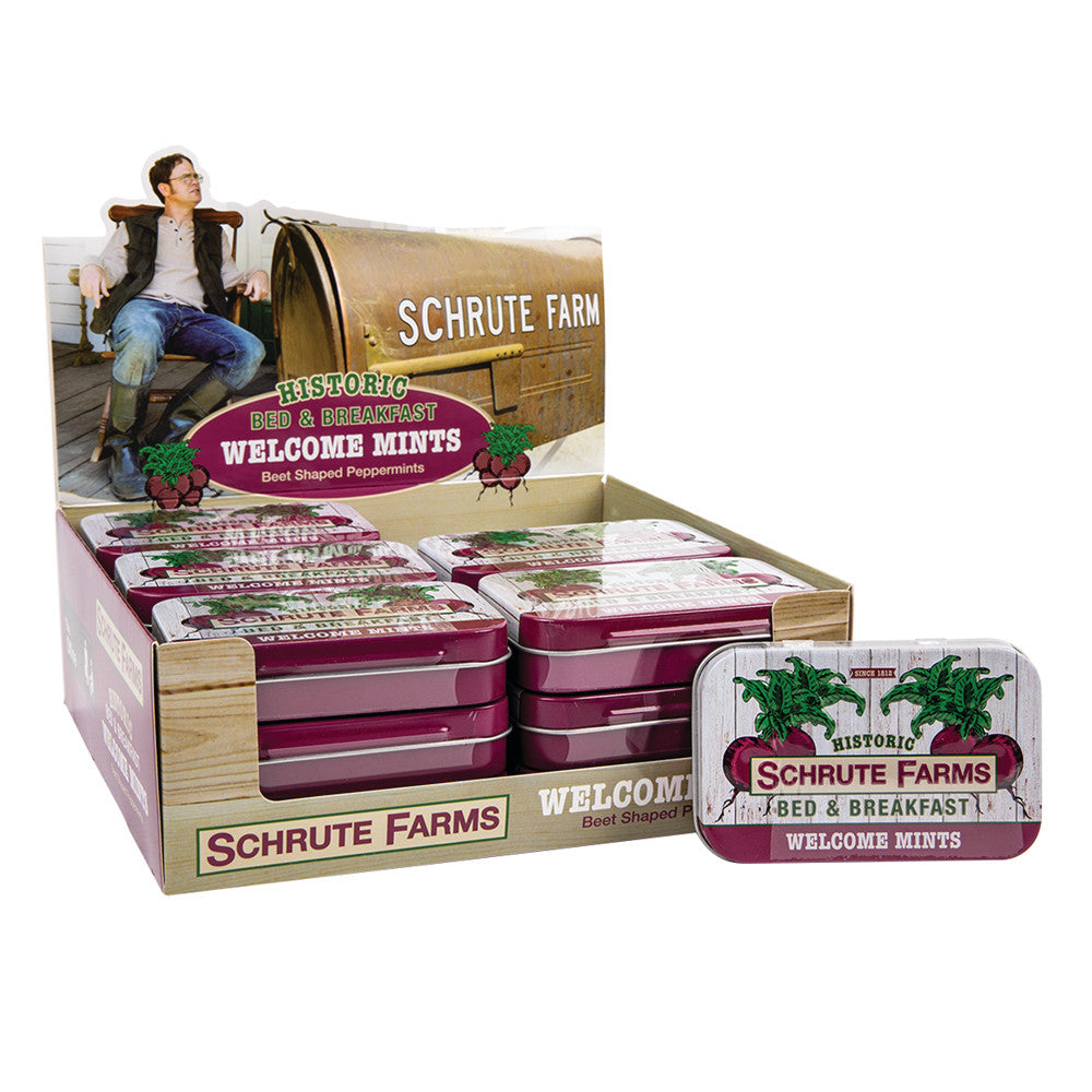 Welcome Mints Bonbons - The Office - Historic Schrute Farms Welcome Mints Boîte en M ...