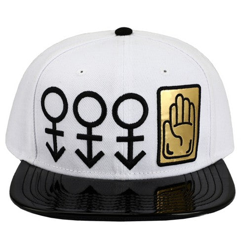 chez-rhox-geek-stop-cap-hat-snapback-jojos-bizarre-adventure-kujo-jotaro-season-4-vinyl-white-and-black-gold-patch.jpg