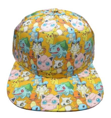 chez-rhox-geek-stop-cap-hat-snapback-nintendo-pokemon-first-generation-collage-orange-adjustable.JPG
