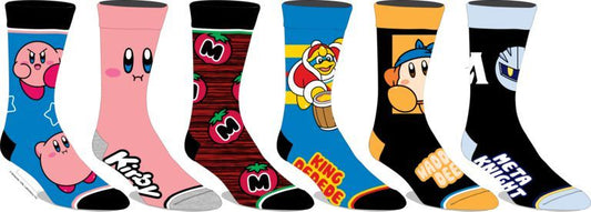 chez-rhox-geek-stop-socks--nintendo-kirby-kirby-waddle-dee-meta-knight-king-dedede-maxim-tomato-crew-6-pair.jpg