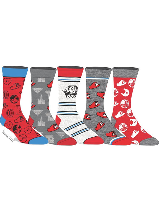 chez-rhox-geek-stop-socks-mario-odyssey-retro-crew-5-pairs.jpeg