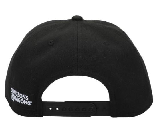 chez-rhox-geek-stop-cap-hat-snapback-dungeon-and-dragon-metallic-logo-and-dragon-skin-leather-black-2.JPG