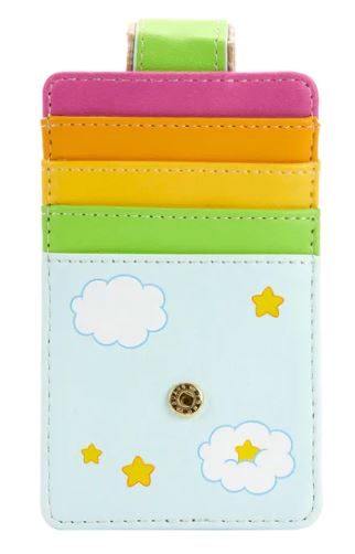 chez-rhox-geek-stop-card-holder-care-bears-funshine-clouds-blue-green-yellow-orange-pink-fake-leather-3.JPG