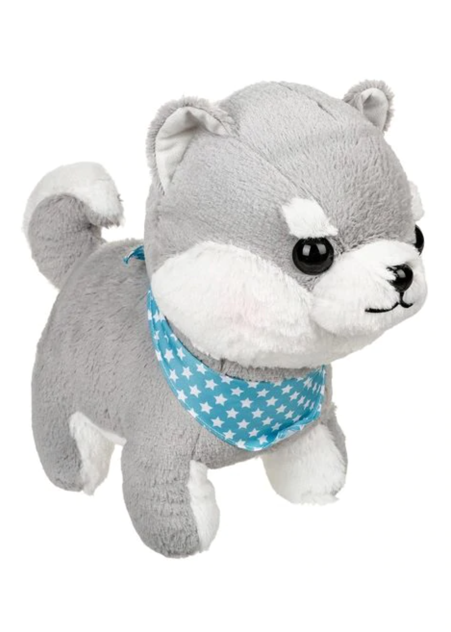 chez-rhox-geek-stop-plush-amuse-collection-husky-with-blue-and-white-scarf-with-stars-13.5-inches.png