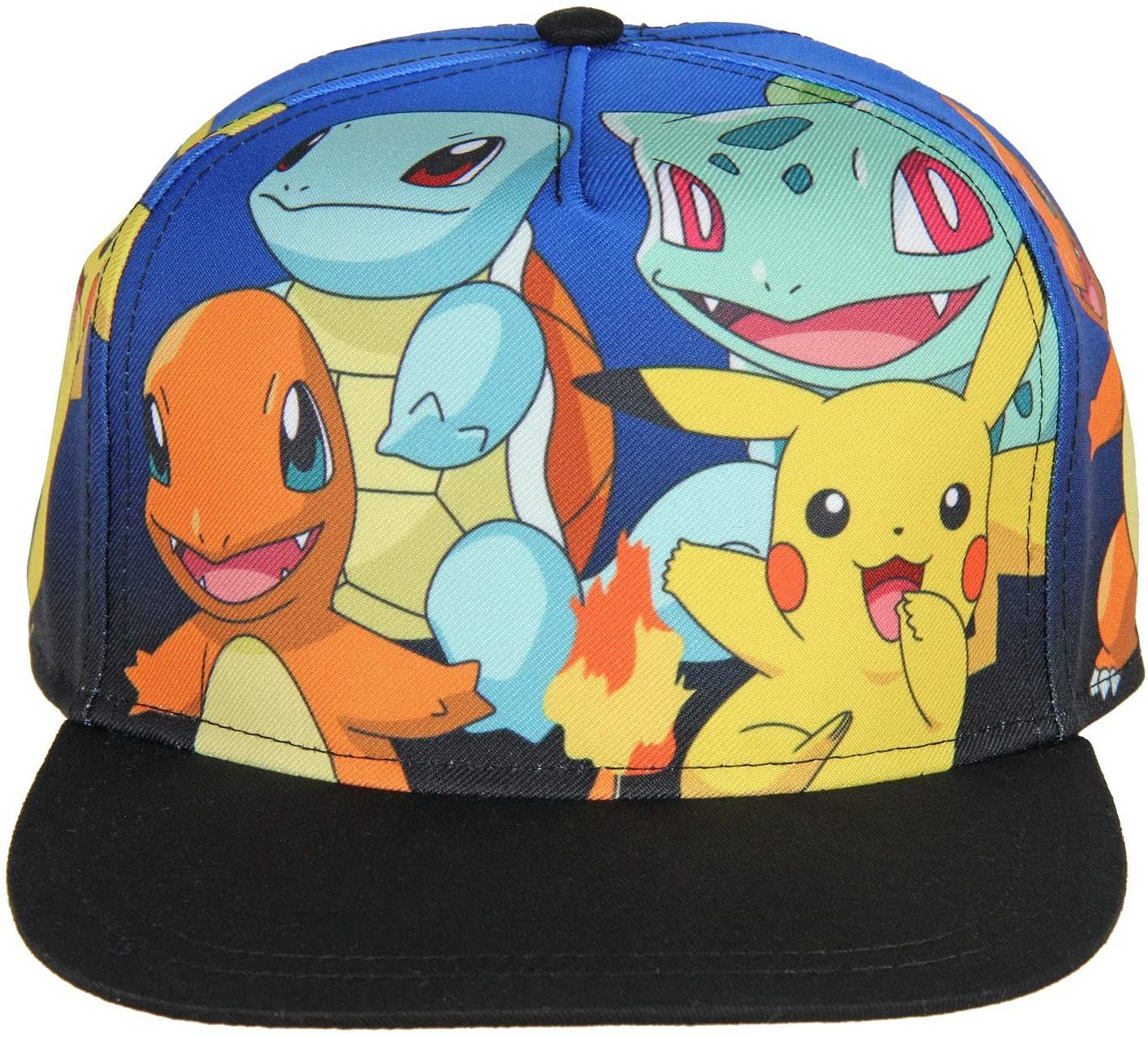 chez-rhox-geek-stop-baseball-hat-pokemon-starters-first-generation-squirtle-charmander-bulbasaur-pikachu-snapback-youth.jpg