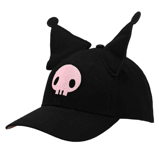 chez-rhox-geek-stop-cap-hat-snapback-sanrio-kuromi-skull-and-3d-ears-pink-and-black.jpeg