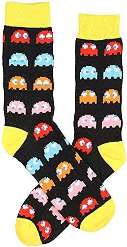 chez-rhox-geek-stop-socks-pac-man-ghosts-yellow-black-2-pair-crew-2.jpg