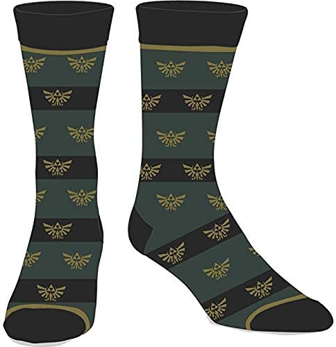 chez-rhox-geek-stop-socks-nintendo-the-legend-of-zelda-hyrule-crest-dark-green-dress-crew.jpeg