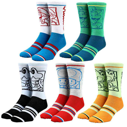 chez-rhox-geek-stop-socks-nintendo-super-mario-bros-characters-frame-pack-of-5-pairs-vrew.jpeg