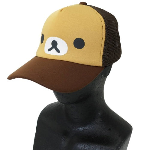 chez-rhox-geek-stop-baseball-cap-rilakkuma-face-trucker-brown.jpg