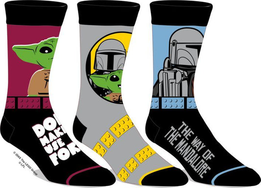 chez-rhox-geek-stop-socks-lego-x-star-wars-the-child-grogu-don't-make-me-use-the-force-and-the-way-of-the-mandalore-3-pairs-crew.jpg