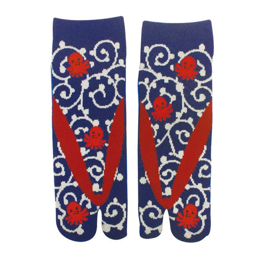 chez-rhox-geek-stop-socks-Octopus-white-swirls-blue-geta-red-25-28cm.jpg