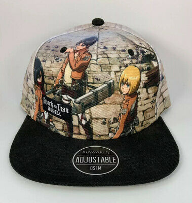 chez-rhox-geek-stop-cap-attack-on-titan-eren-mikasa-armin-snapback.jpg