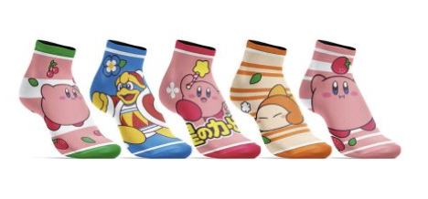 chez-rhox-geek-stop-socks-nintendo-kirby-kirby-king-dedede-waddle-dee-colored-5-pair-ankle.JPG