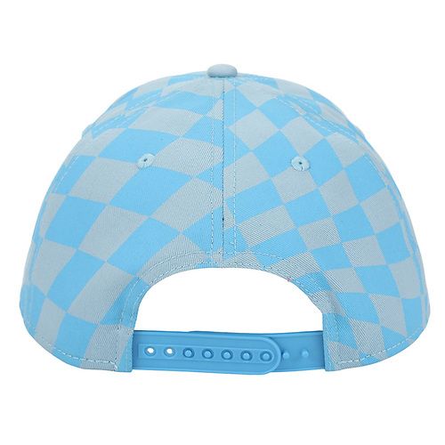 chez-rhox-geek-shop-hat-nintendo-kirby-kirby-sitting-on-his-star-embroided-patch-blue-and-grey-checkered-snapback-2.jpg