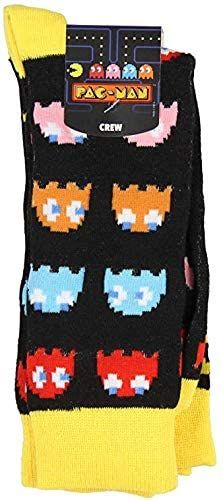 chez-rhox-geek-stop-socks-pac-man-ghosts-yellow-black-2-pair-crew-3.jpg