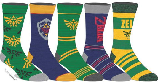 chez-rhox-geek-shop-socks-nintendo-the-legend-of-zelda-hyrule-emblem-logo-shield-5-pairs-crew.jpg
