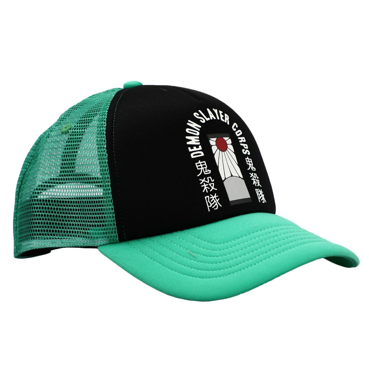 chez-rhox-geek-stop-figurine-cap-demon-slayer-kimetsu-no-yaiba-hanafuda-tanjiro-demon-slayer-corps-trucker-black-green-snapback-ajustable-2.jpg